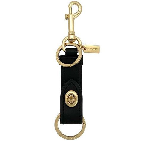 coach leather key ring